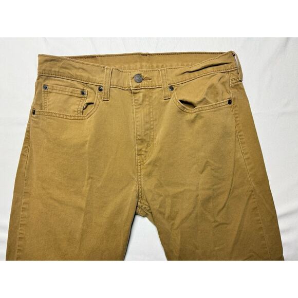 Levis 502 Men's Regular Fit Tapered Leg Tan Denim Jeans - Size 32x27.5 - Picture 5 of 7